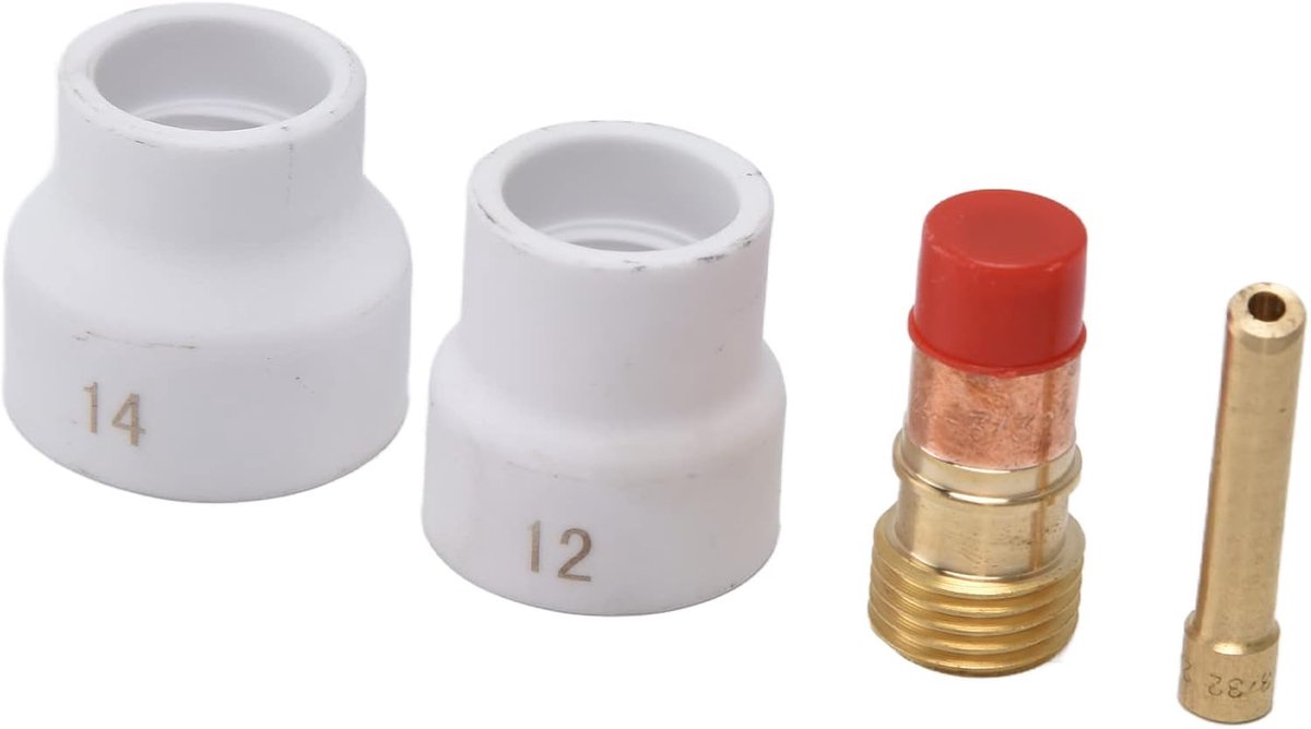 TIG Gas Lens Set - Keramische Cups - Precisie Lassen - Hittebestendige Constructie - 2.4mm Opening - Niet Gespecificeerd