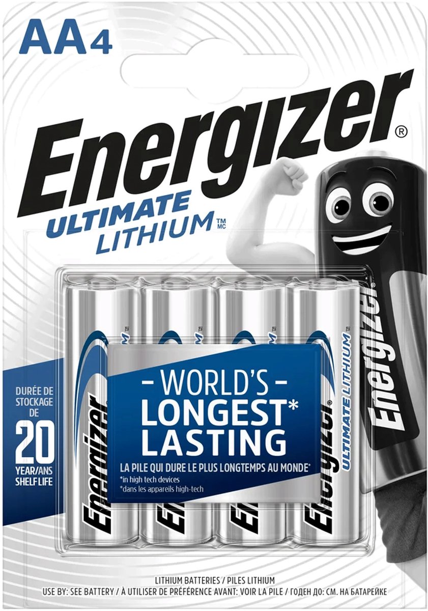 Energizer Ultimate Lithium Mignon - AA LR 6 - 1,5V - 1x4 stuks