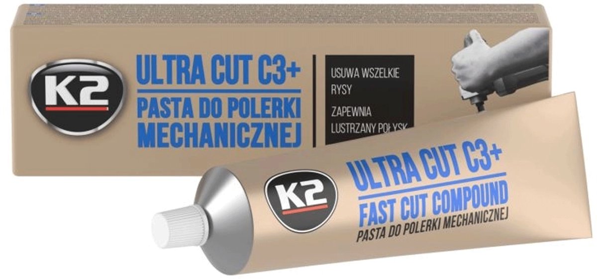 k2 ultra cut c3+ polijstpasta - polijspoets - autopoets - lakhersteller - krasverwijderaar