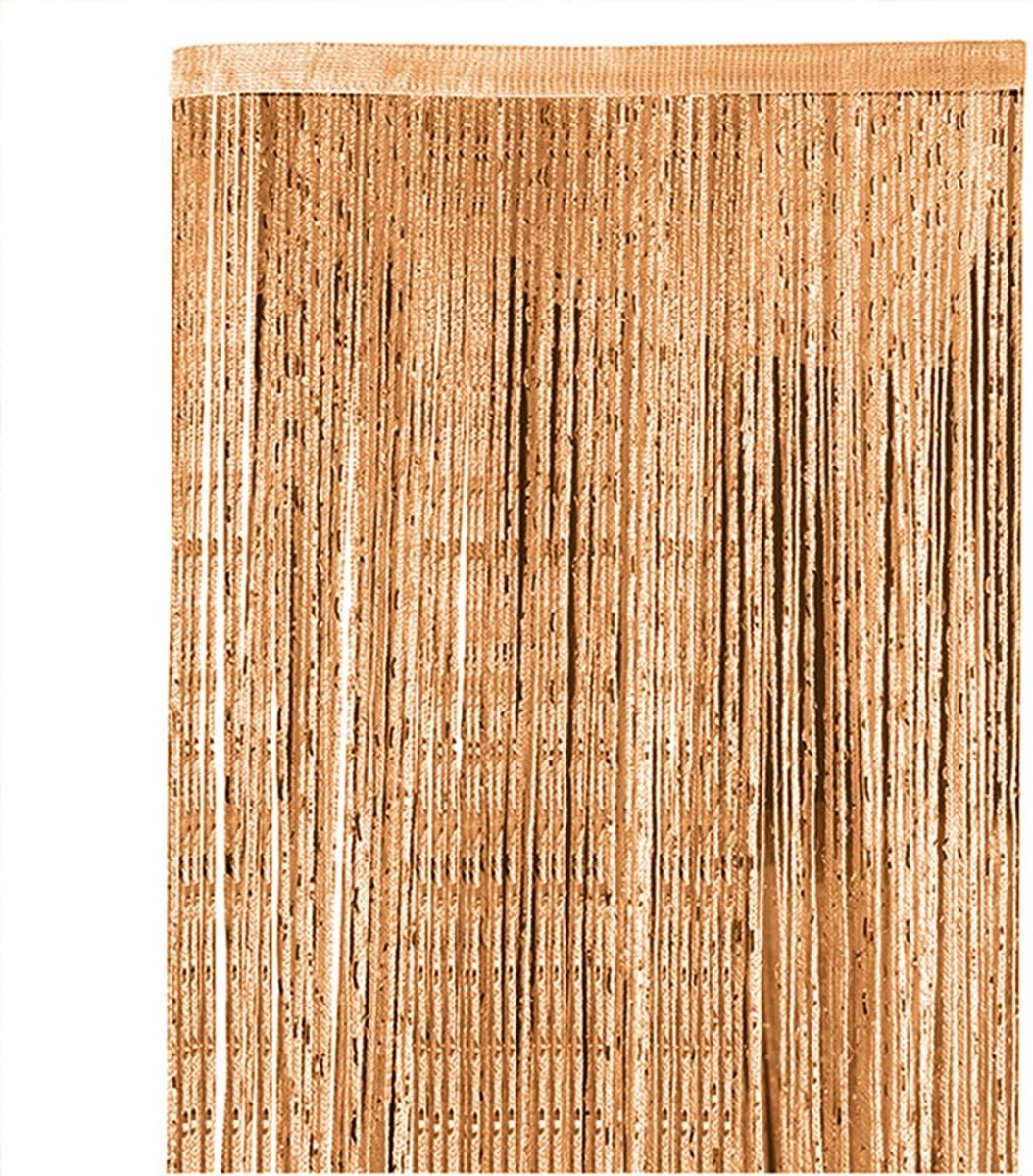 Draad Gordijn - Deur Paneel - Ruimte Verdelen - Met Kwastjes - 100x200 cm - Geel