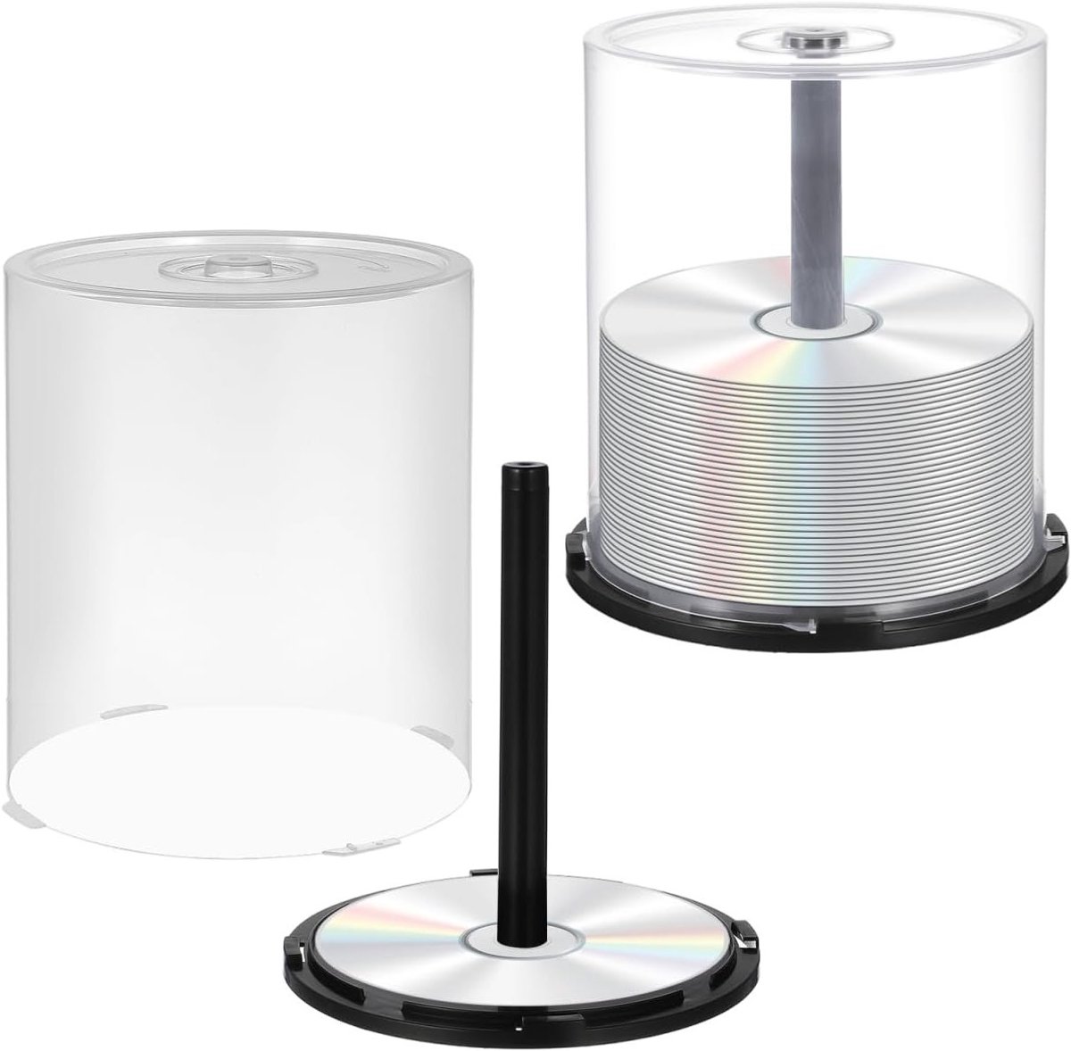 2 Stuks Lege CD Opslagcontainers, Plastic DVD Opbergemmer, CD Opbergdoos voor Organisatie en Bescherming van Media
