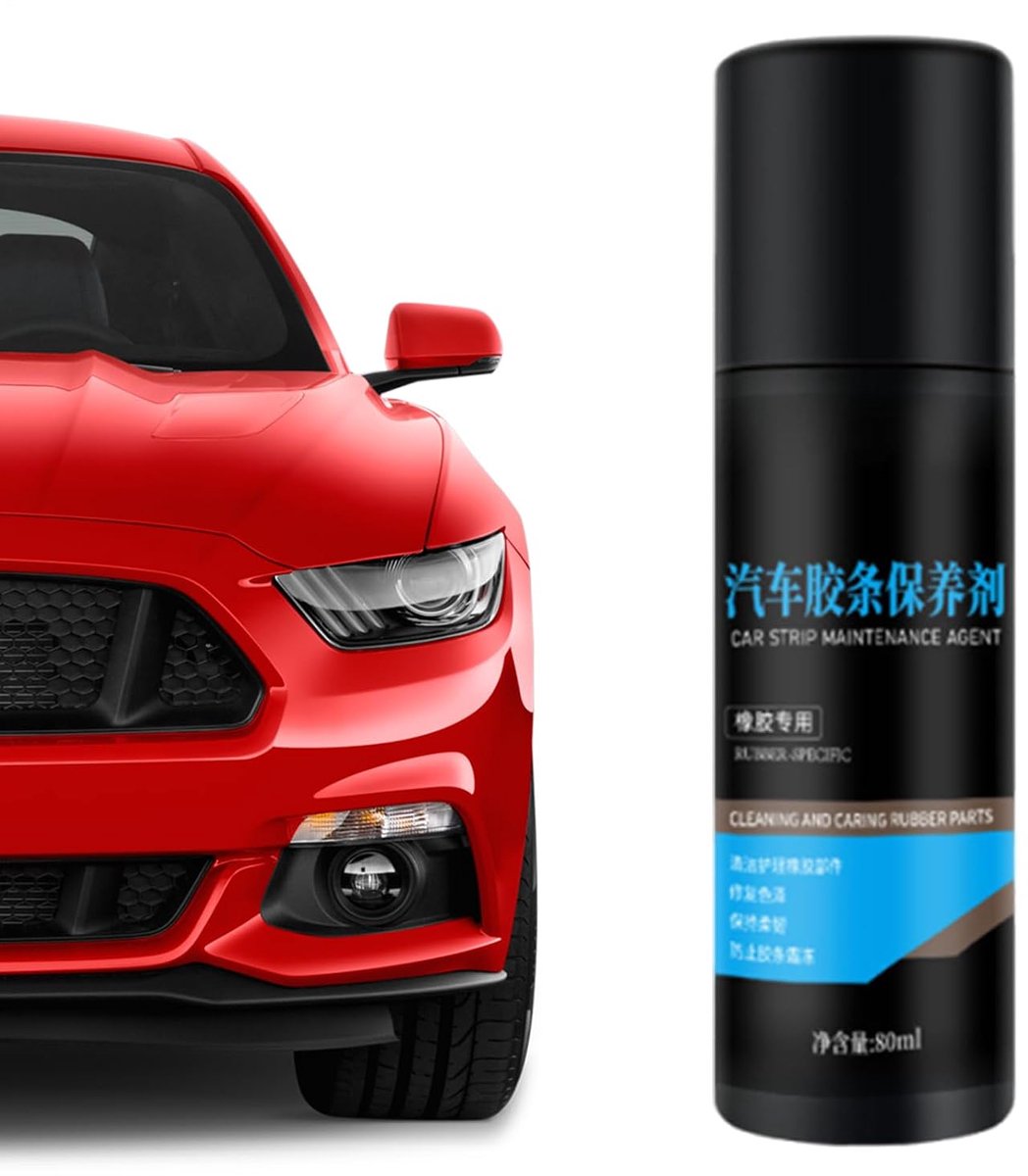 Rubberen Beschermer - Autolak Verfrisser - Exterieur Onderhoud - UV-Bescherming - 80 ml - Zwart