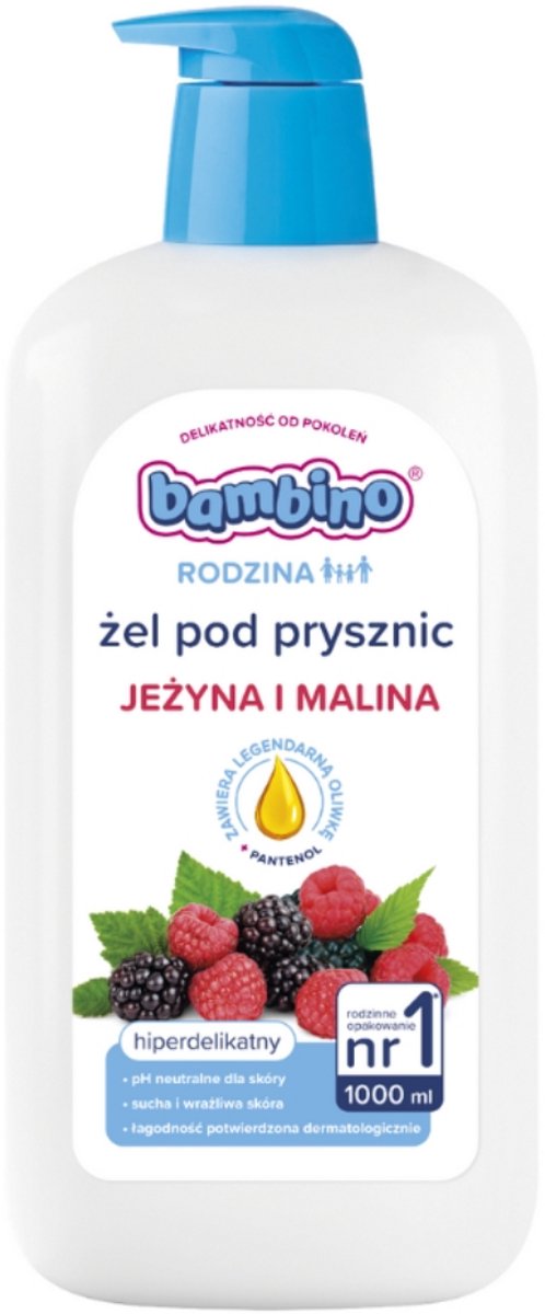 Bambino Rodzina Serie - Douchegel - Jeżyn en Malin Geur - 1000 ml - Vegan