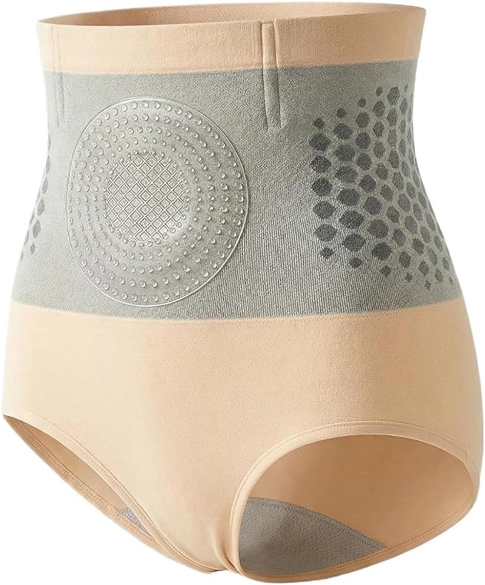 Dames shapewear - 1 paar high-waisted sportshorts - Vetverbrandende en figuurcorrigerende shorts - Heupliftende shorts - Naadloze high-waisted figuurcorrigerende shorts - Effectieve buikcorrectie - Lichte huidskleur - Maat M