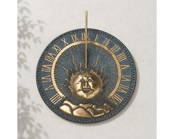 Bronzen Beeld: Platte zonnewijzer zon