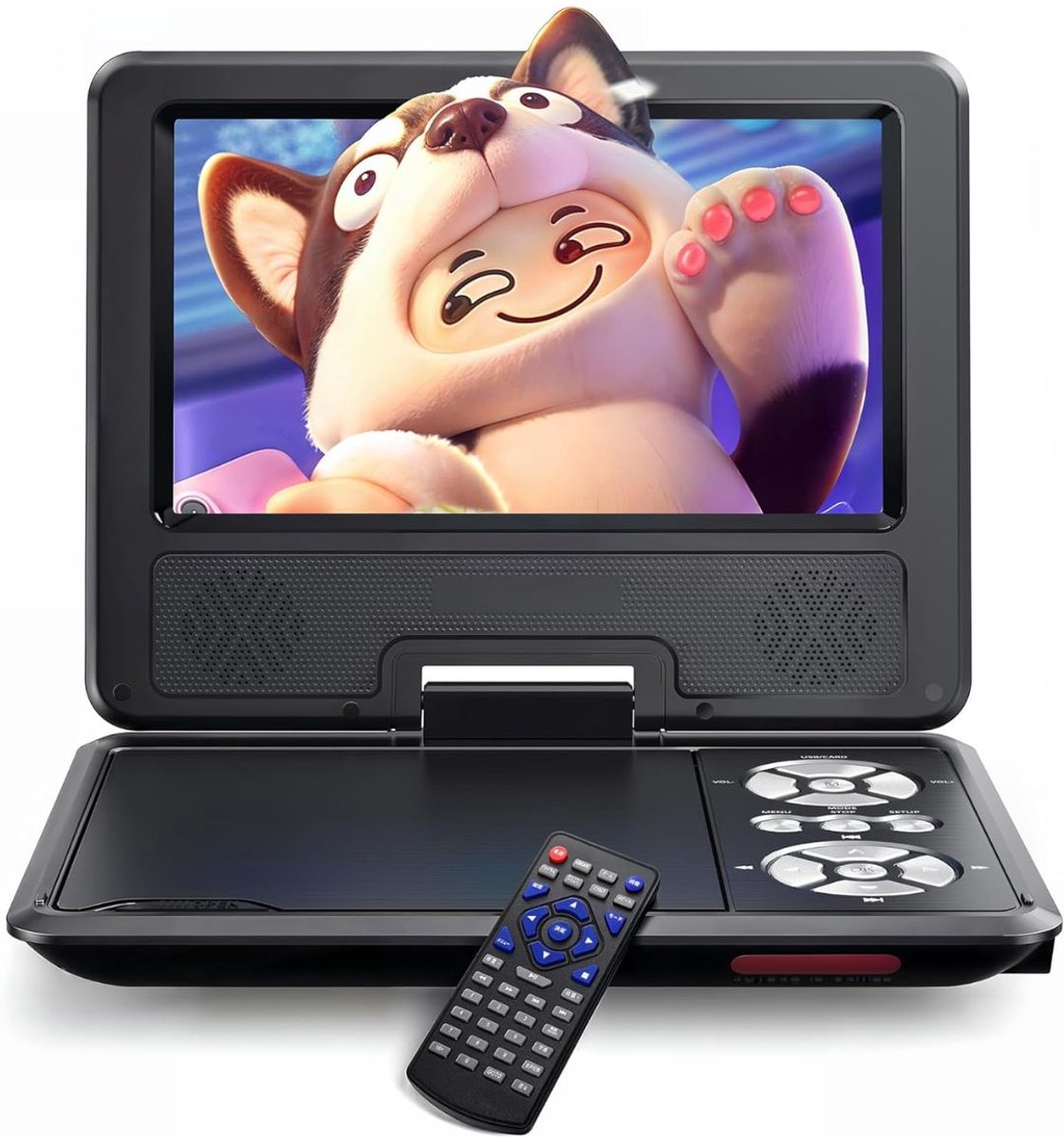 Ploutos® Draagbare DVD Speler - Portable DVD Speler - Compacte Mediaspeler met MP3 - Zwart - 21cm x 16cm x 5cm