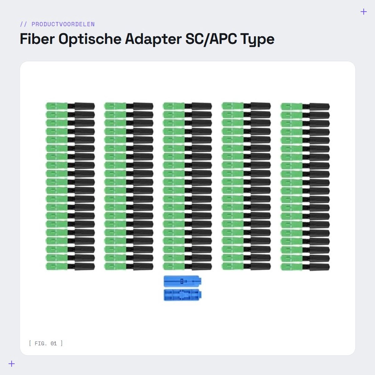Dailygoods - Fiber Optische Adapter - SC/APC Type - Duurzaam en Betrouwbaar - 100 Stuks - Perfect voor Netwerken - Hoge Kwaliteit en Prestaties