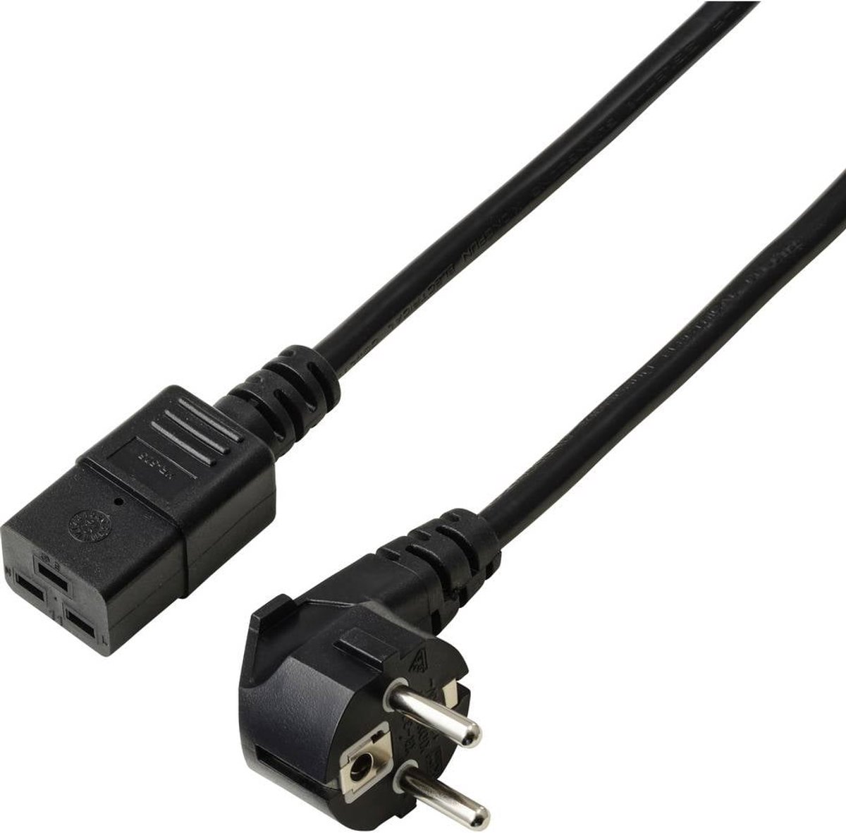 Image of Sygonix SY-7154324 Stroom Aansluitkabel Zwart 2.00 m