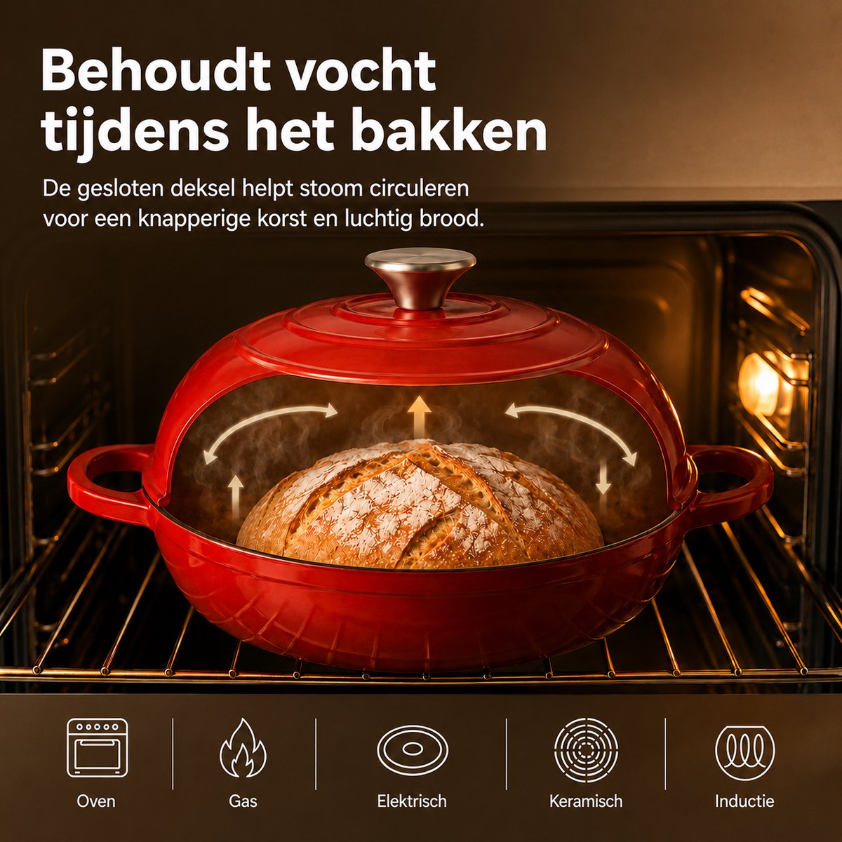 Bangosa Bangosa 5,7L Gietijzeren Broodpan - afbeelding 3