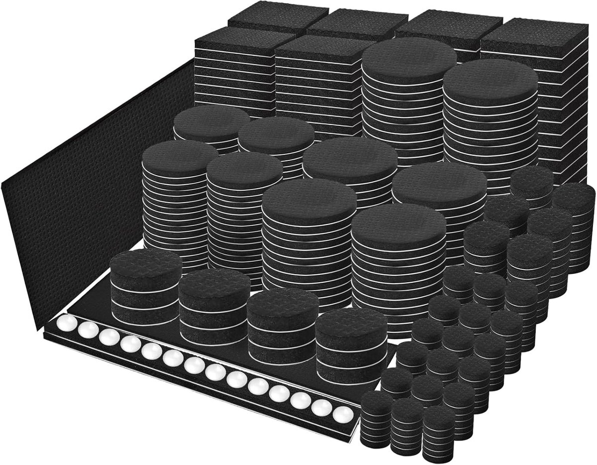 Meubel Pads - Rubber - 156 Stuks Zelfklevende Vloerbeschermers - Anti-kras en Geluiddempend - Voor Diverse Meubels
