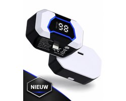 PS5 Controller Powerbank – draadloze oplader - Voor DualSense & DualSense Edge – Met 2 Ophanghaken voor controller en headset