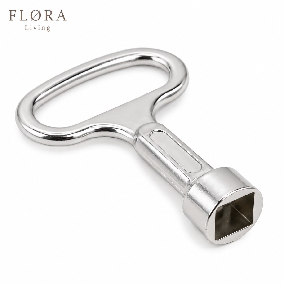 FLØRA Living Buitenkraansleutel - RVS - Vierkant 8 x 8 mm - Universeel voor Buitenkraan, Tapkraan & Radiator - Loodgietersleutel