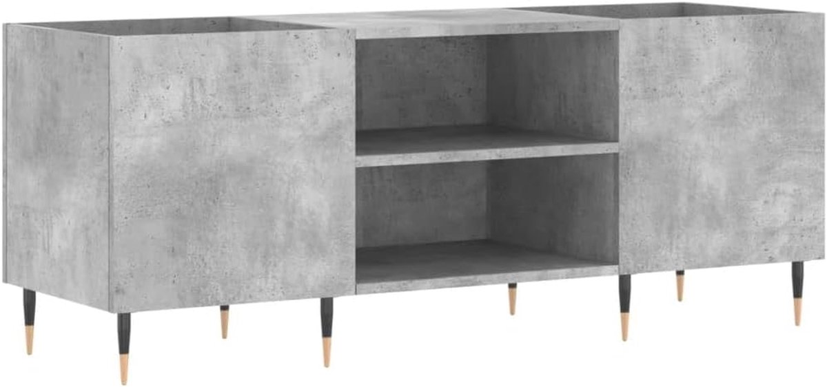 Opbergkast - Dressoir Kast - Vinyl Collectie - Industriële Poten - 121 x 38 x 48 cm - Beto