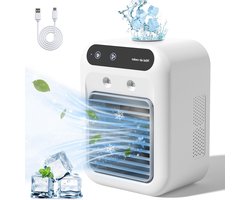 Draagbare airconditioner - Bureauventilator - Draagbare airconditioner voor studentenkamers - 25W mini draagbare airconditioner - 2 koelstanden - 2 ventilatorsnelheden voor persoonlijke verkoeling - Geschikt voor slaapkamers, kantoren en buiten