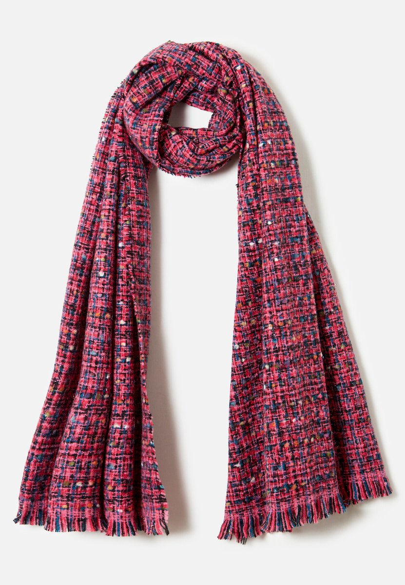 Damart - Sjaal met tweed-effect - Dames - Roze - Taille Unique