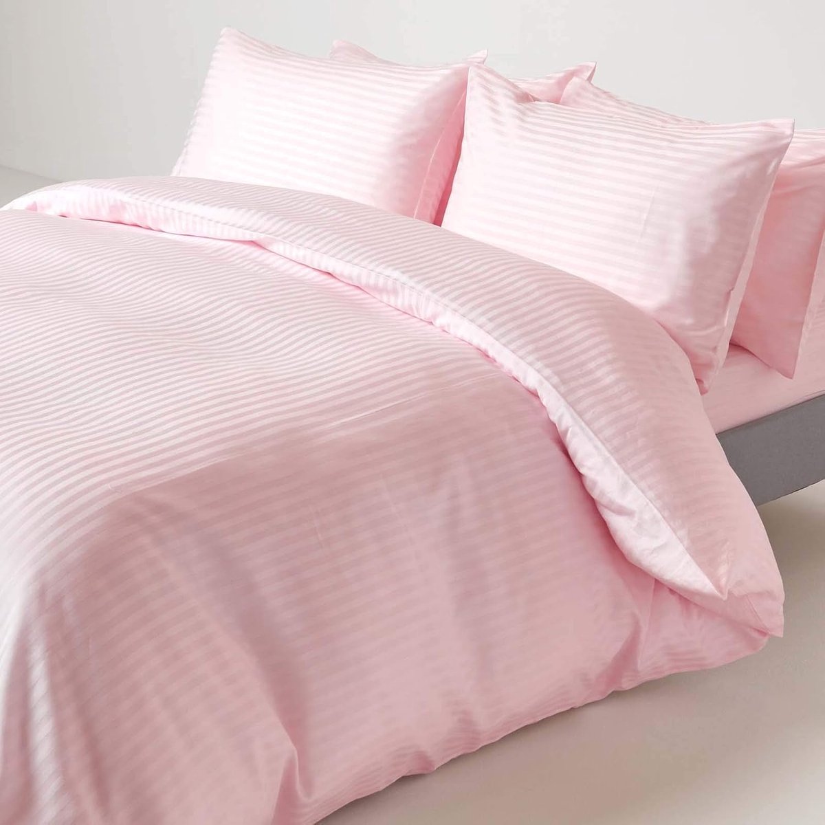 Famanu Dekbedovertrekset van 100% Egyptisch katoen, eenpersoons, 330 TC, roze Neutraal