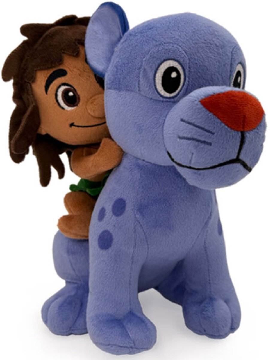 Mowgli & Bagheera - The Jungle Book Pluche Knuffel 30 cm - Speelgoed Disney Knuffels voor Kinderen Jongens Meisjes - Jungle Boek