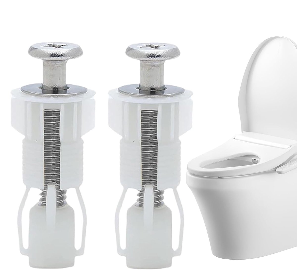 Stevige Bevestigingsset voor Toiletbril - 2 Duurzame Bouten voor Badkamer - Ideaal voor Onderhoud, Installatie en Reparatie van WC-Bril