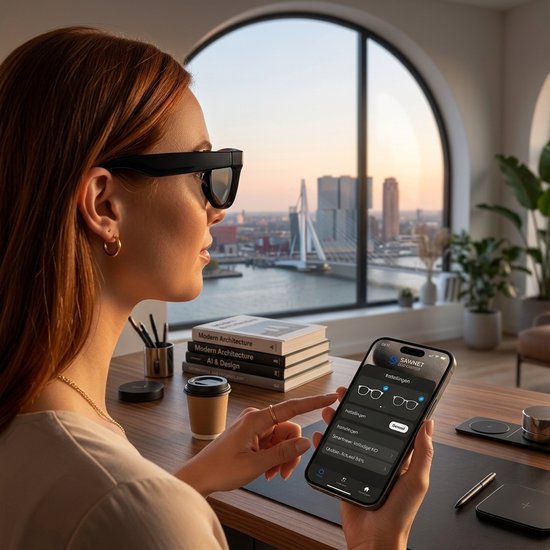 Livista Smart Bril – Slimme Bril met Camera – Smart Glasses met NL-app, vertaalfunctie en meer – AI Glasses - Camera Bril - Bril Camera - Zwart — afbeelding 5