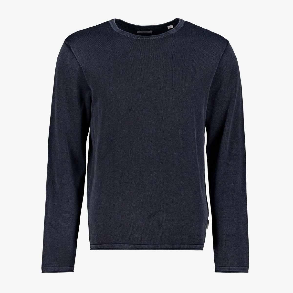 JJ REBEL fijngebreide heren trui donkerblauw - Maat XXL