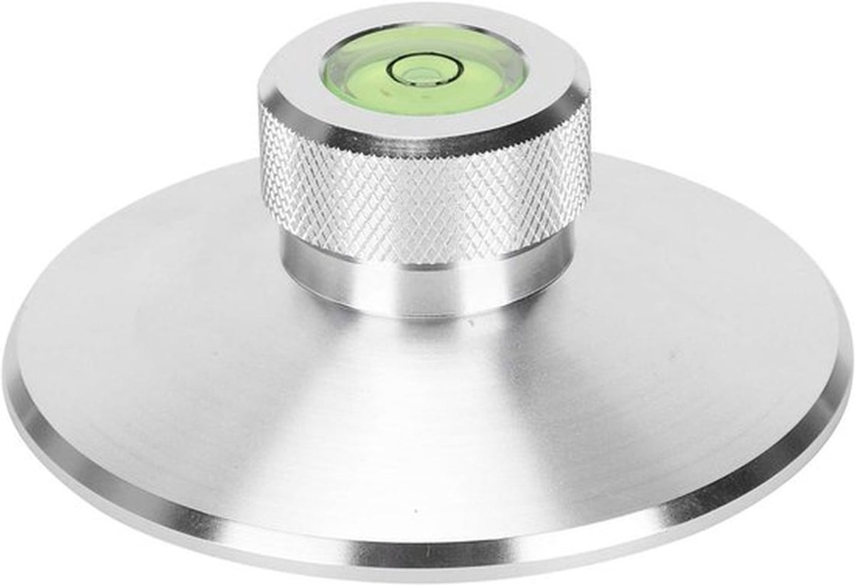 Platenstabilisator voor LP-speler - Aluminium gewichtsstabilisator - Schijfklem - Geschikt voor LP-speler - Zilverachte Platendraaitafel