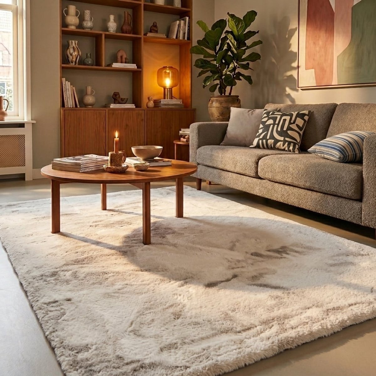 NATURL. Zacht Hoogpolig vloerkleed - Comfy Supreme Wit - 80x150cm