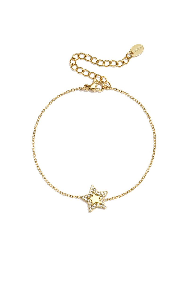 Lyra - Ster Armband - Goud - Stainless Steel - - Goud
