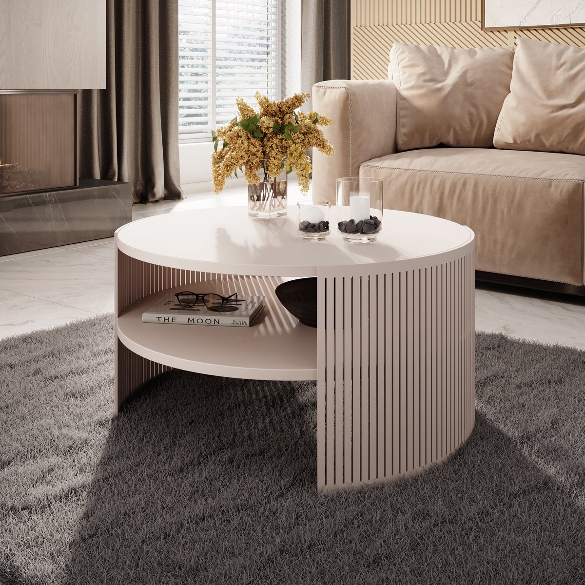 Meubella - Fender - Salontafel - Beige