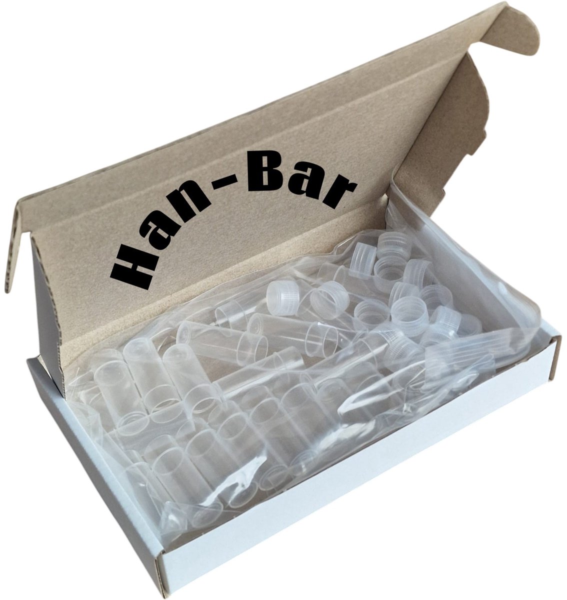 Han-Bar® hobbypotjes Transparante 5 ml - Mini plastic 42X15 mm containers (20 stuks)