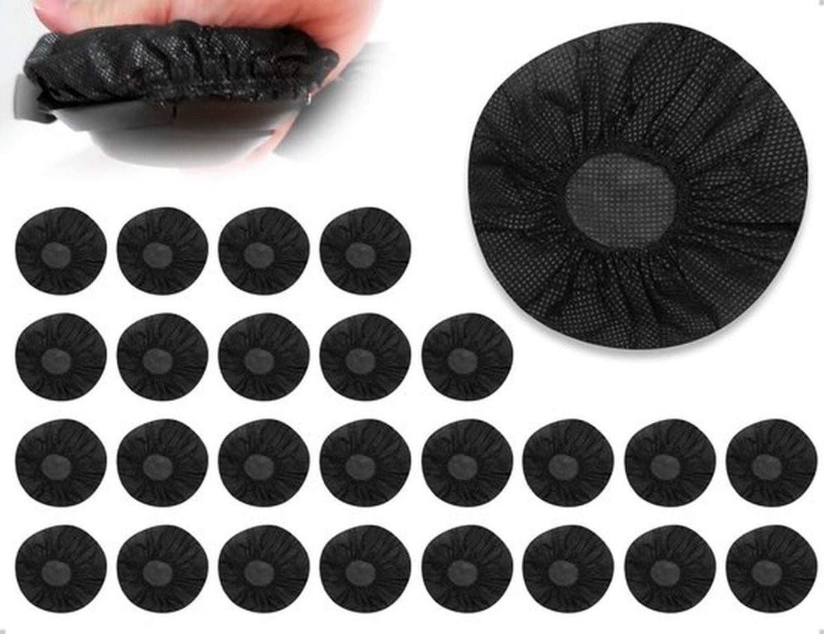 Hoofdtelefoonhoesjes 25 Stuks - Wegwerp - Vliesstof - Oorkussens 10,2-13,2 cm - Zacht - Ademend - Duurzaam - Oortelefoonhoes