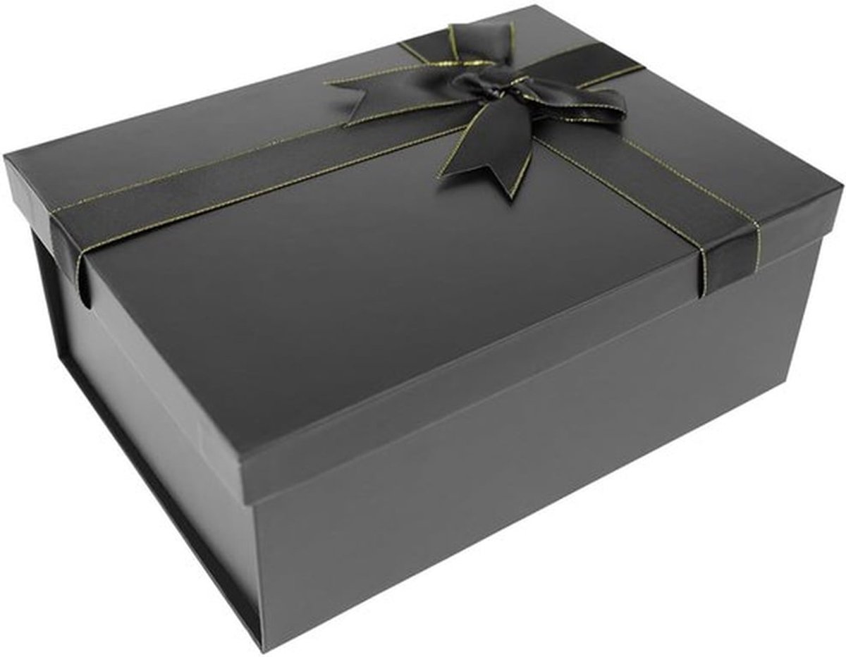 Geschenkdoos Luxe - Kleine Geschenkdozen - Opvouwbare Kartonnen Doos - 225x160x85 mm - Stevig Heavy Duty Karton - Met Deksel en Strik - Cadeauverpakking