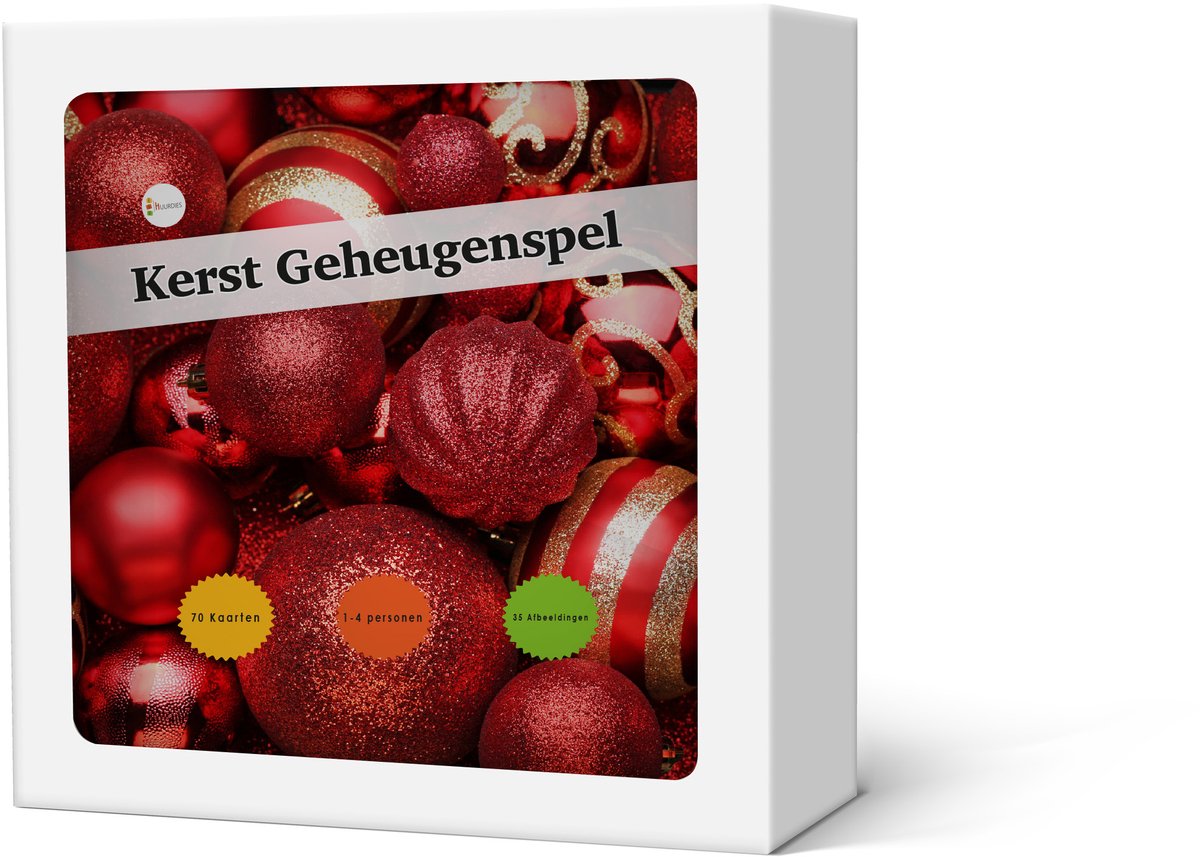 Geheugenspel Kerst - Kaartspel 70 kaarten - gedrukt op karton