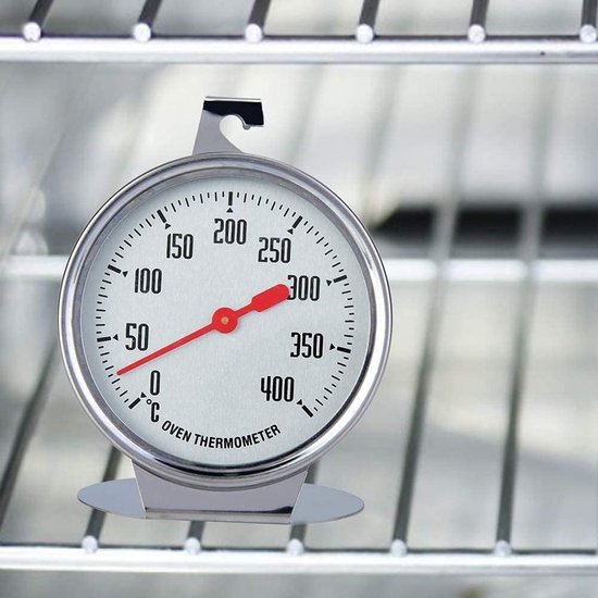 Oven Thermometers - 0~400℃ Thermometer voor Koken - Roestvrijstalen Voedsel Temperatuur Meter voor Pizza en Barbecue van Merkloos	 — afbeelding 5