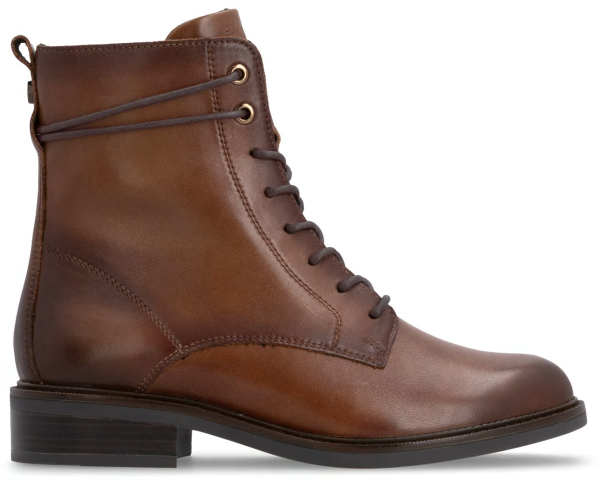REMONTE D2W80-24 Cognac bootie met rits en vetersluiting