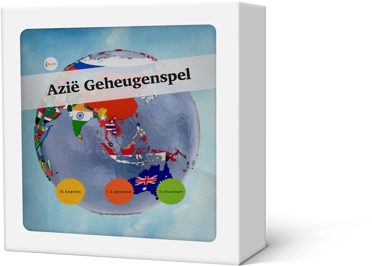 Geheugenspel Azië - Kaartspel 70 kaarten - gedrukt op karton