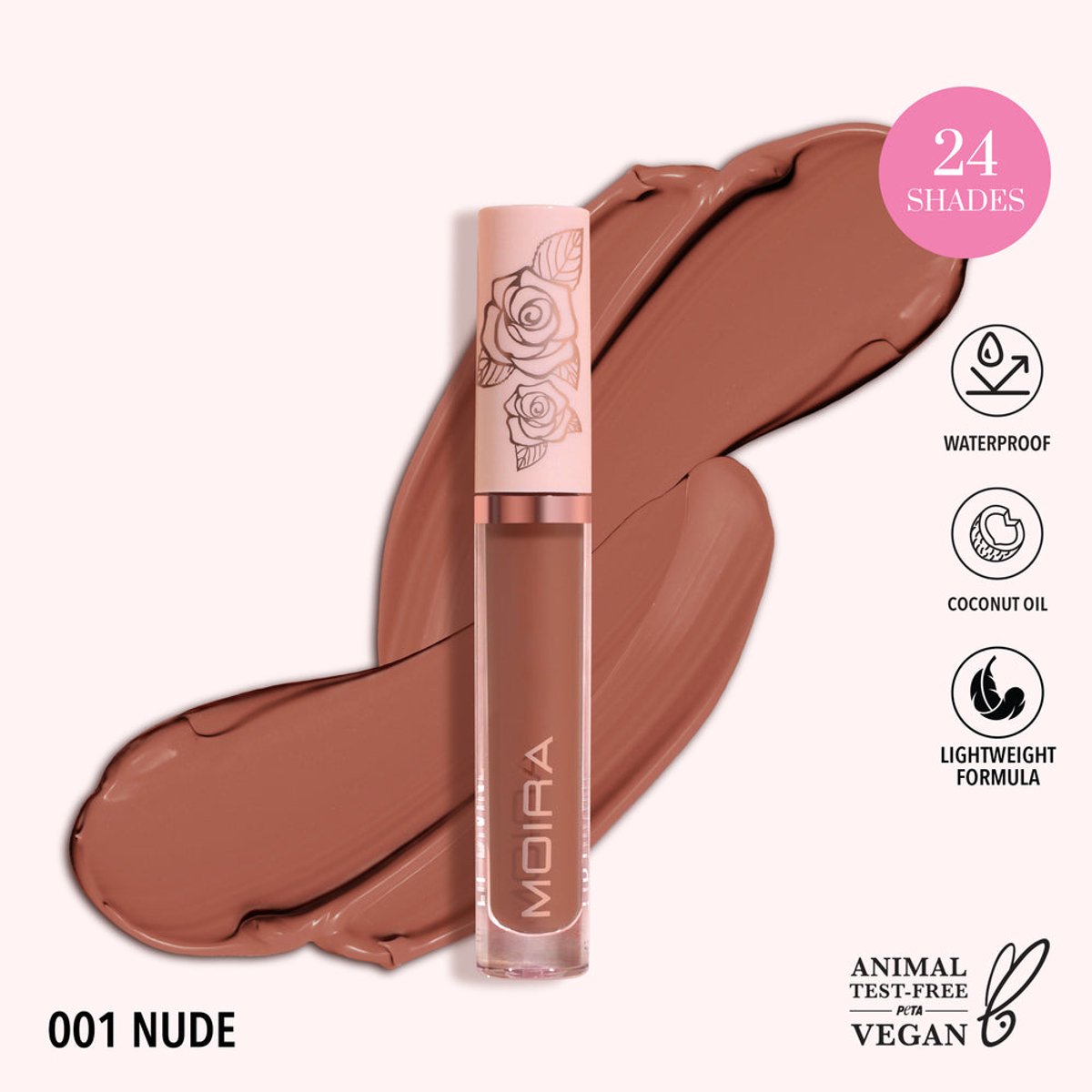 Moira - Lip divine - Liquid lipstick - 01 - Nude