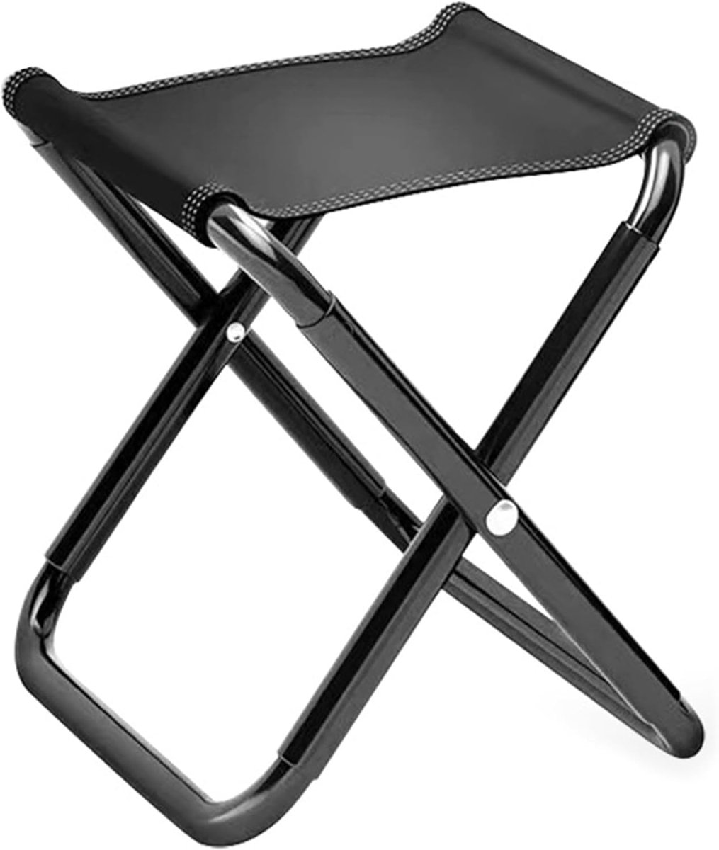 Draagbare Opvouwbare Campingkruk - 11 Inch Inklapbare Kruk met Draagtas - Voetenbank voor Outdoor Reizen Wandelen en Vissen - Maximaal Draagvermogen 100 kg - Zwart