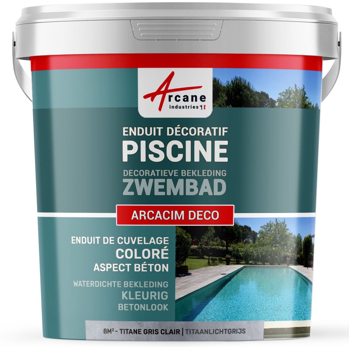 Decoratieve afwerkingscoating voor zwembad: ARCACIM DECO