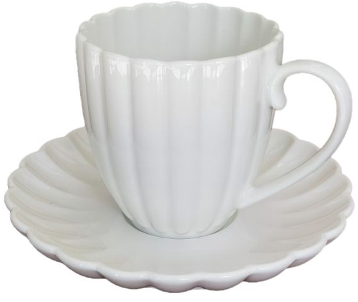 Bricard Paris Koffieset - 12-delig - Wit - 275ml - Porselein - Koffiekopjes