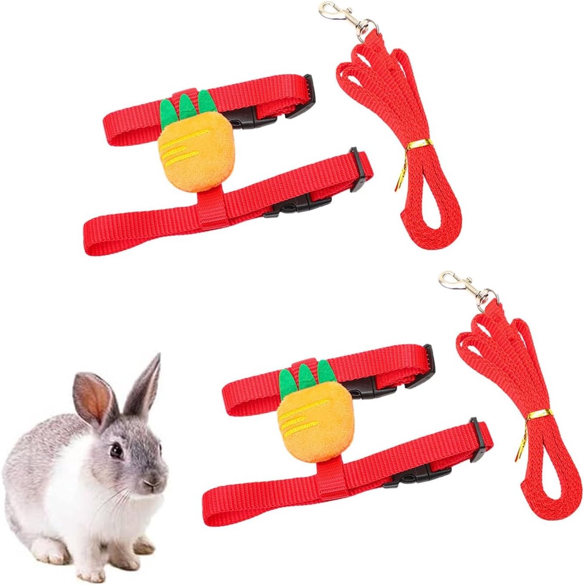 Vogelharnas voor huisdieren - Rood - 120 cm x 1,5 cm - Nylon Verstelbaar Harnas voor Kleine Huisdieren