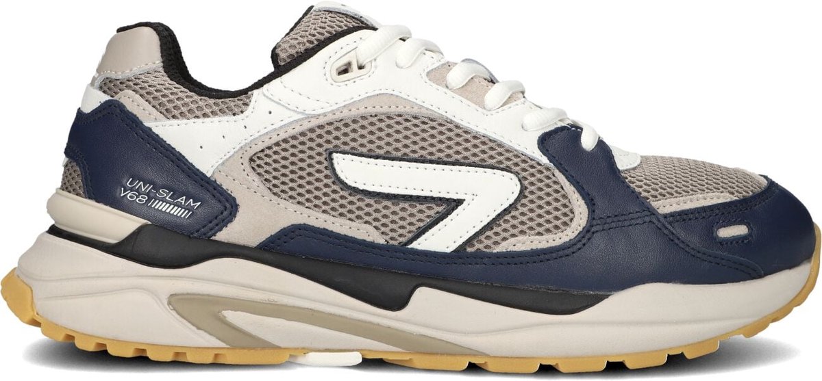 HUB Heren Lage sneakers Chunky zool Slam - Beige - Suède - Maat 46