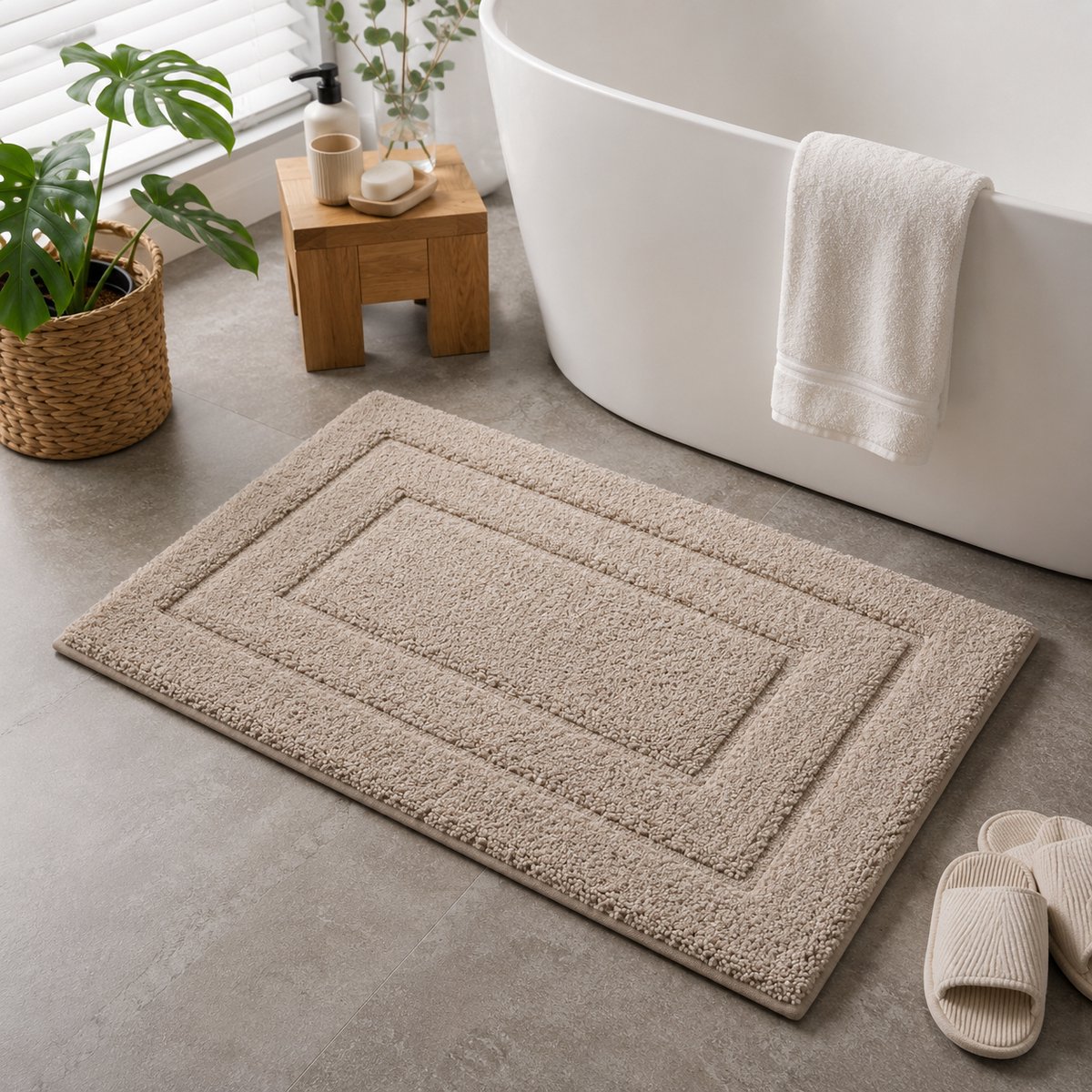 LitaLente Badmat Badkamer – 50x80 cm – Zachte Microvezel Badkamermat – Antislip & Absorberend – Machinewasbaar - Tapue