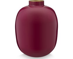 Pip Studio - Home Accessories - Vaas - Metaal - Donkerrood - 32 cm