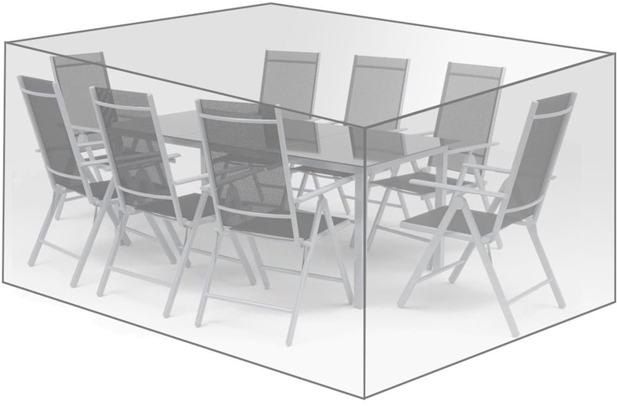 Famanu – Beschermhoes voor tuinmeubelen, waterdichte coating cover 250 x 210 x 90 cm, transparant