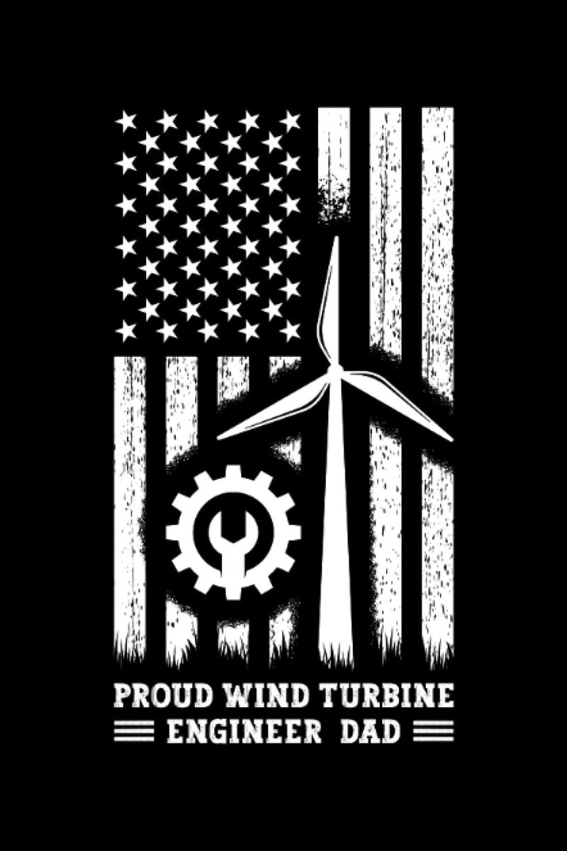 Windturbine Notitieboek - Wit - 150 Pagina's - Hardcover Journal voor Windenergie Specialisten