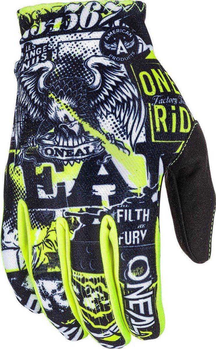 O'NEAL Matrix Attack 2 Blauw Geel Motorcross Handschoenen - Handschoen