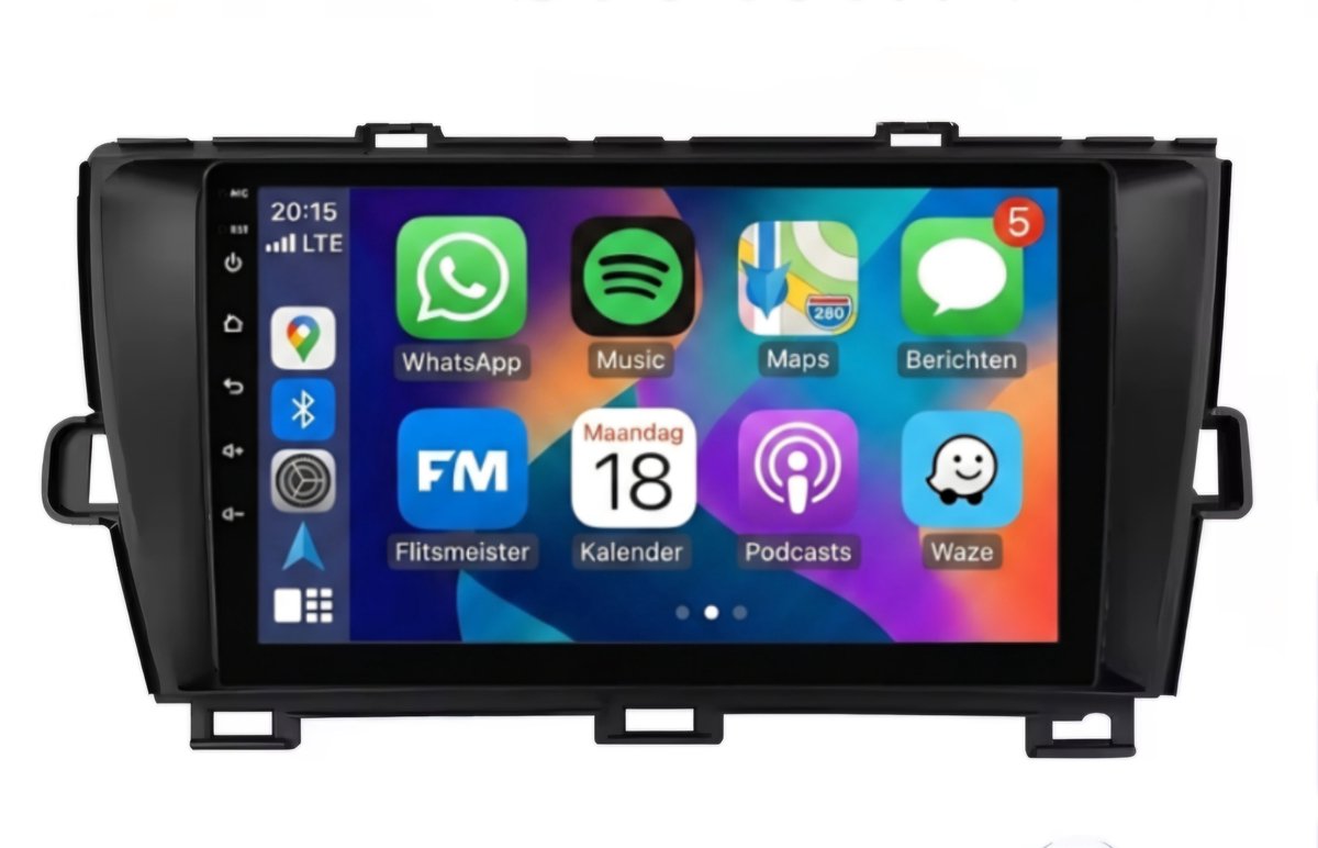 Autoradio 2/32GB met Carplay en Android auto | Geschikt voor Toyota Prius 3 2009-2015 | Radio scherm met Navigatie | 2009 2010 2011 2012 2013 2014 2015| XW30