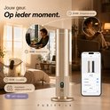 Gouden FUSIFY LX diffuser in verschillende settings: slapen, werken en ontspannen. Met smartphone app.