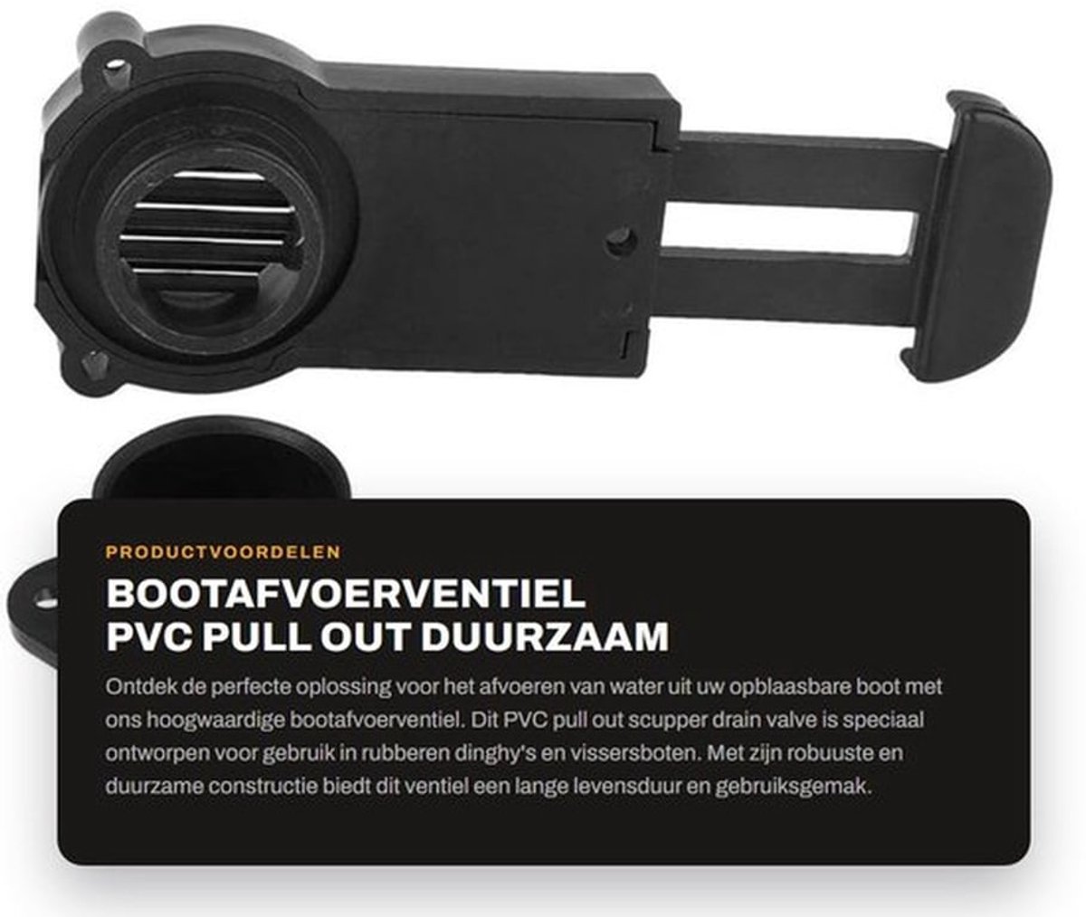 Afvoerventiel PVC - Afvoerventiel voor opblaasbare rubberen boot - Duurzaam - Eenvoudig te gebruiken - Waterdicht - Lange levensduur - Bootafvoer