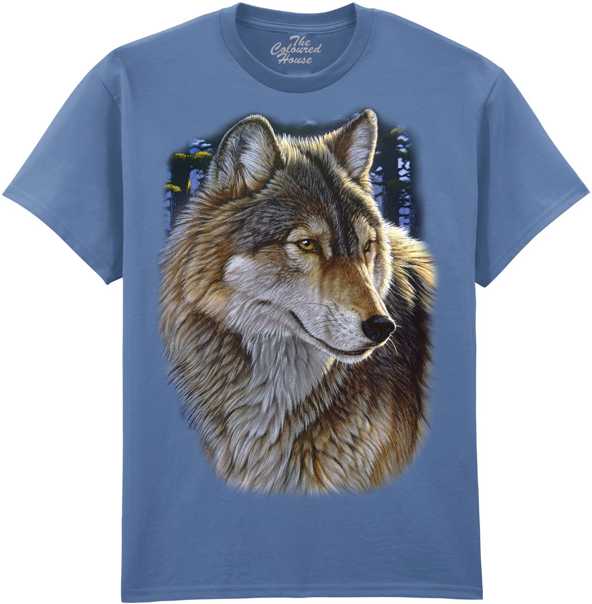 Evening Wolf Portrait The Coloured House T-shirt XXL
